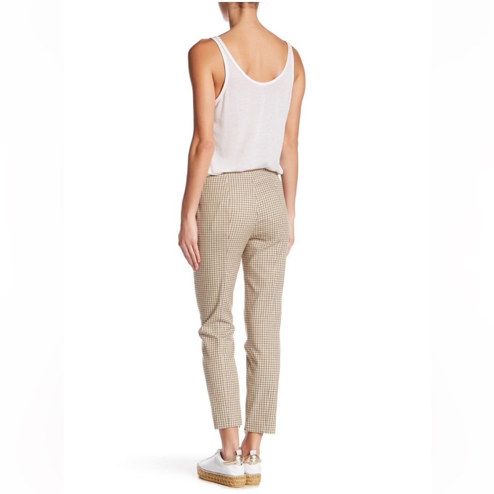 THEORY Alettah Ainsley Plaid Cropped Pants checkered